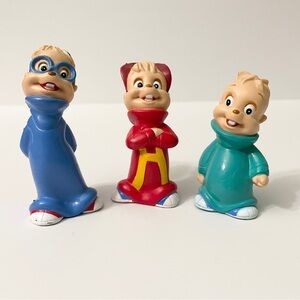 Vintage 1990 Alvin and the Chipmunks KFC PVC Figures Set of 3